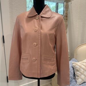 Sharon Young Blush Leather Jacket